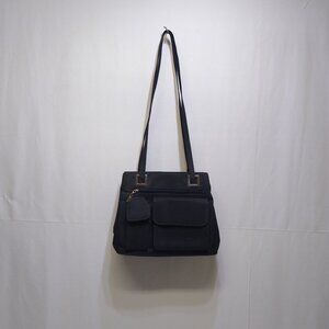 Nine West Multiple Compartment Double Strap Shoulder Tote Bag Zipper Closure